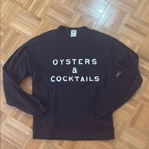 Oysters & Cocktails Black Sweater